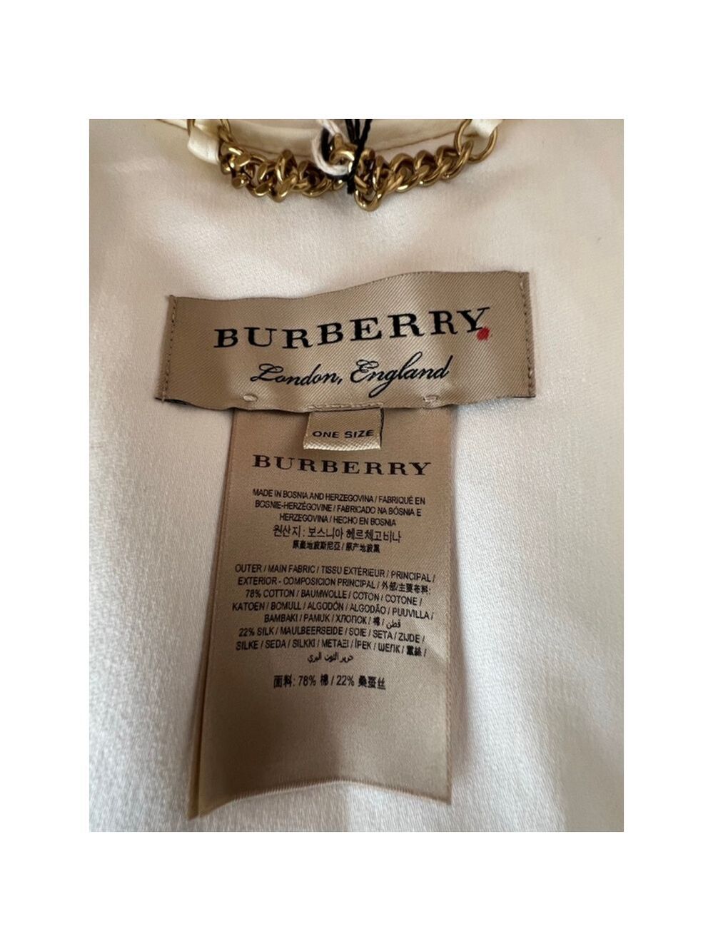 NWT Women's Burberry Ivory OneSize Shrug - Picture 2 of 5
